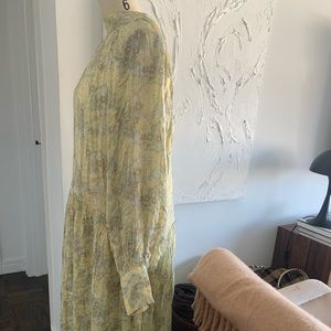 Lurex Midi Floral Dress